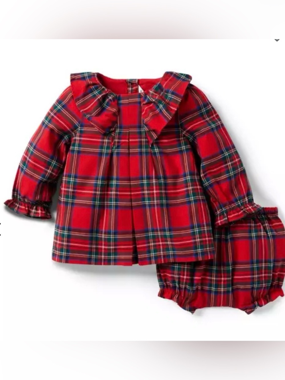 Janie and Jack Baby Red Tartan Plaid Ruffle Set 3-6 months Christmas Holiday